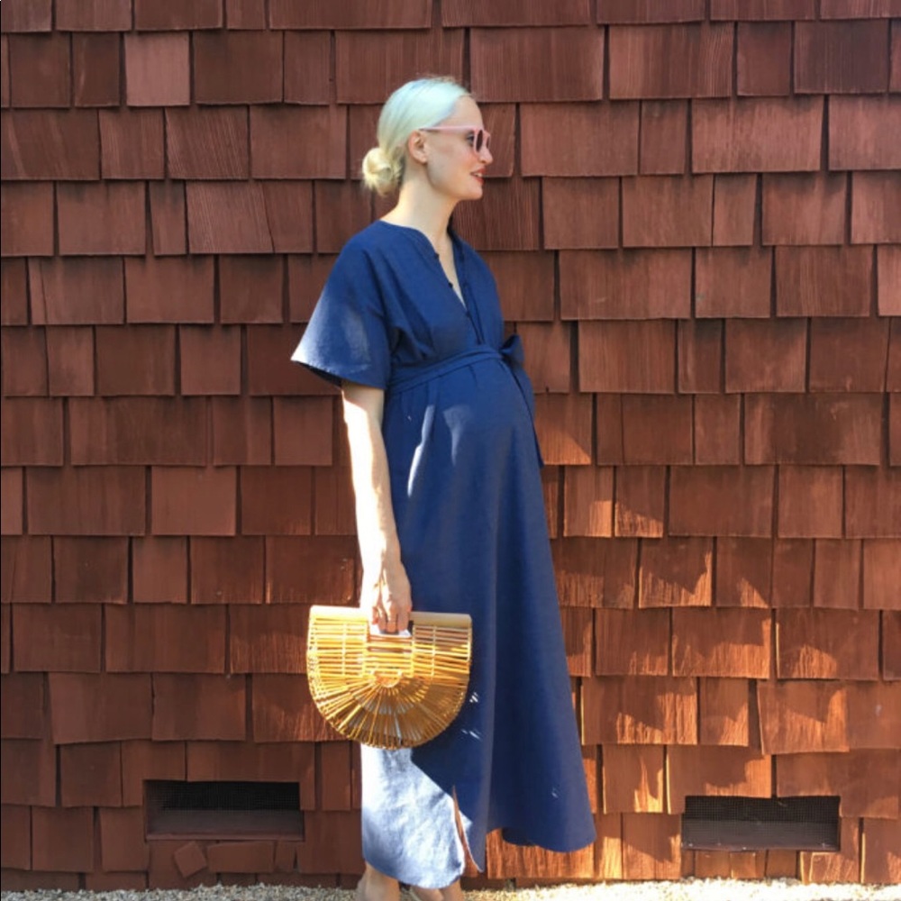 Storq Maternity and Nursing Kaftan in Navy